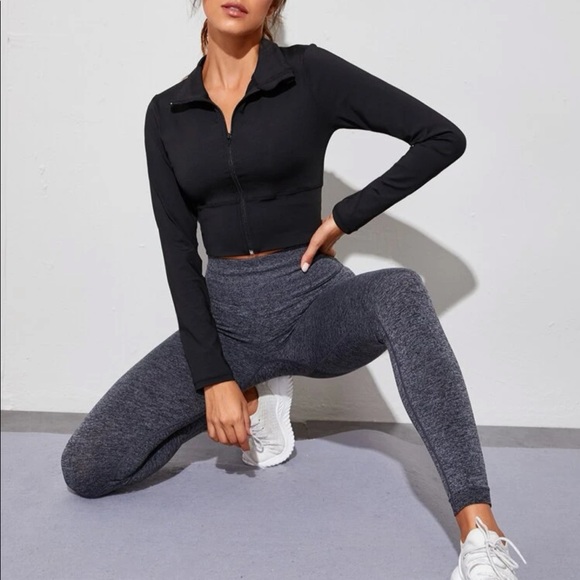 ZIP UP CROP SPORTS JACKET - Picture 5 of 5